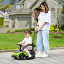 Green Kids 2-In-1 Lamborghini Ride-On Stroller with Horn