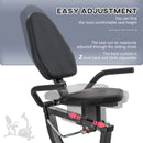 Black Magnetic Resistance Recumbent Exercise Bike with LCD Monitor