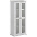 White 4-Tier CD Storage Cabinet - Holds up to 100 CDs, Modern Bookcase with Magnetic Doors
