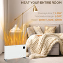 2000W White Electric Convector Heater - 3 Heat Settings, Timer