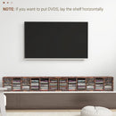 Set of Two Mid Brown Wood-Effect CD Storage Units