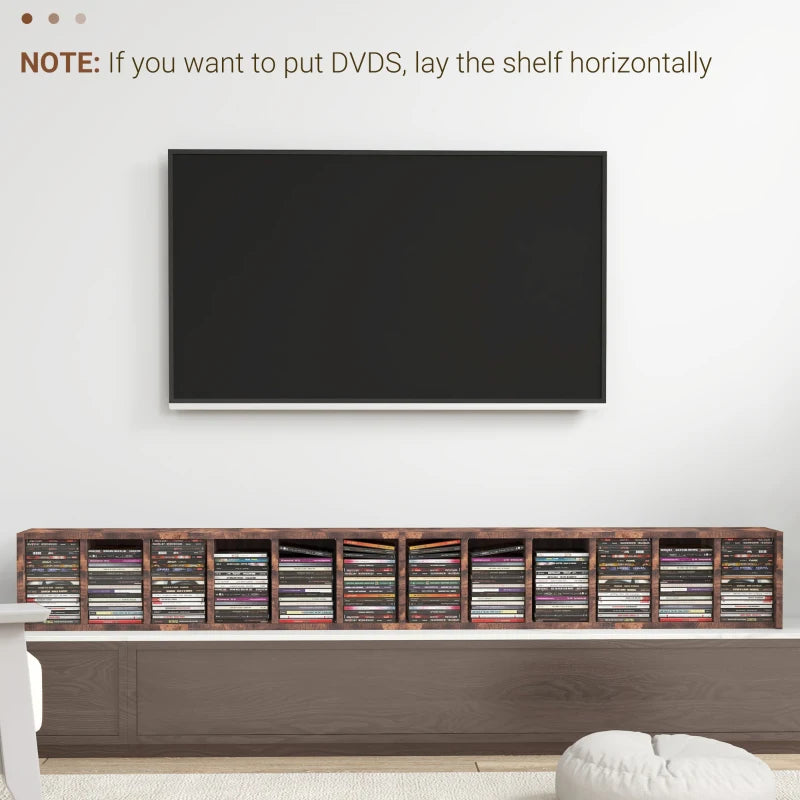 Set of Two Mid Brown Wood-Effect CD Storage Units