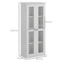 White 4-Tier CD Storage Cabinet - Holds up to 100 CDs, Modern Bookcase with Magnetic Doors