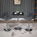 Modern Black and Silver Swivel Bar Table with Adjustable Height