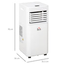 Portable 7000 BTU Air Conditioner - White, Dehumidifier, Fan, Remote, Timer, Window Kit