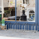 Silver Bike Storage Rack (4 Racks) - Floor/Wall Mount Bicycle Stand