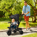 Black 4-in-1 Kids Trike with Adjustable Seat & Canopy