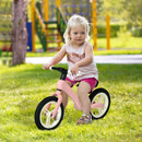 12" Pink Balance Bike for Kids - Lightweight No-Pedal Training Bike with Adjustable Seat