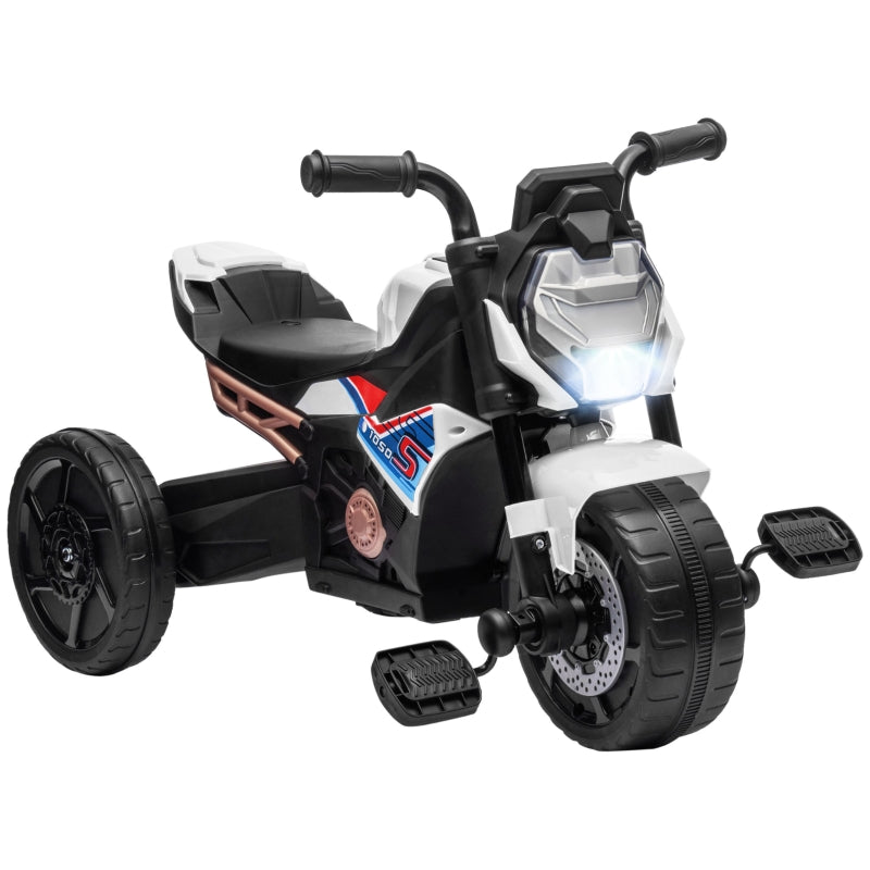 3-in-1 Toddler Trike & Balance Bike with Headlight & Music - White