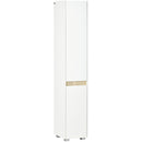 White Tall Bathroom Storage Cabinet with Adjustable Shelves