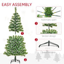 5FT Green Artificial Christmas Tree with Metal Stand