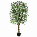 Green 160cm Artificial Ficus Silk Tree with Nursery Pot - Indoor Outdoor Decor