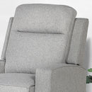 Grey Electric Reclining Chair with USB Port and Footrest