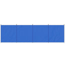 Blue Camping Windbreak Shelter with Carry Bag, Steel Poles - 540cm x 150cm