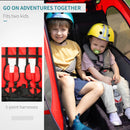 Red Child Bike Trailer for 2 Kids with 360° Rotatable Design