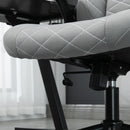 Light Grey Home Office Desk Chair with Armrests and Swivel Seat