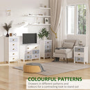 Modern White 4-Drawer Dresser with Metal Handles