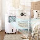 Portable Evaporative Air Cooler with 15L Water Tank, Remote Control, Timer - White