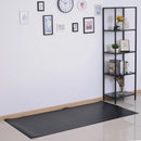 Black Exercise Equipment Mat 200x100cm - Non-slip Gym Floor Protector