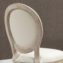 French-Inspired Wooden Dining Chairs - Cream (Set of 2)