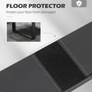 Black Steel Box Table Legs Set - 41 x 70cm (2 Pack)