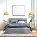 Rattan Boho Bedside Tables Set of 2, Natural Wood Effect