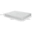 White King Size Pocket Sprung Mattress with Breathable Foam - 200x150x22.5cm