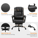 Black PU Leather Massage Office Chair with Footrest