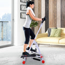 Adjustable Foldable Step Machine with LCD Display - Blue Stepper for Home Gym