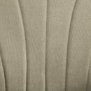 Beige Upholstered Accent Chair with High Back and Rolled Arms