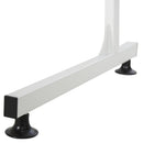 Natural L-Shaped Wood and Steel Computer Desk - 112.5x152x74cm