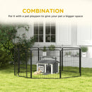 Grey Portable Indoor/Outdoor Rabbit Hutch with Top Handle and Openable Roof
