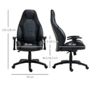 Black Mesh Racing Gaming Chair with High Back & Swivel Wheels