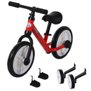 Red Toddler Balance Bike with Removable Stabilisers