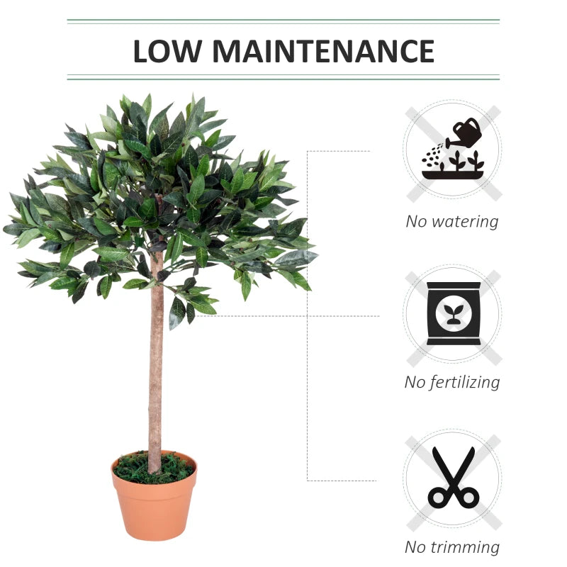 3ft Artificial Olive Tree Indoor Plant in Orange Pot - Green Home Office Decor