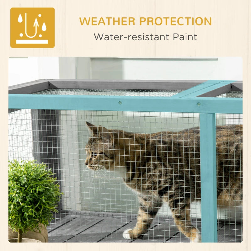 150cm Long Cat Tunnel, Indoor/Outdoor Play Tunnel for Cats - Grey