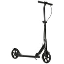 Blue Folding Kick Scooter with Adjustable Height and Dual Brake