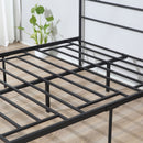 Black Metal King Bed Frame with Storage Space