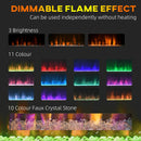 White Electric Fireplace Suite with Realistic Flame Effect and Remote Control