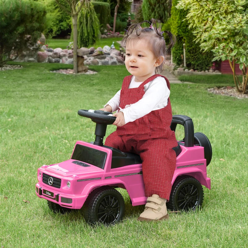 Kids Pink 3-in-1 Licensed Ride-On Slider - Toddler Push Car 12-36 Months