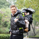 Black Baby Hiking Backpack Carrier with Hip Seat & Rain Cover