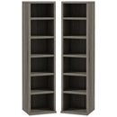 Set of Two Dark Wood-Effect CD Storage Units