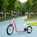 Kids Pink Stunt Scooter with Adjustable Handlebar and Dual Brakes