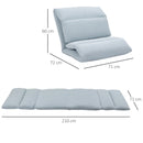 Blue Adjustable Floor Chair with Back Support - Folding Lazy Sofa Bed