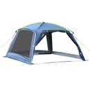 5-8 Person Dark Blue/Green Pop Up Camping Gazebo