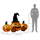 6ft Inflatable Halloween Pumpkin Display Set with LED Lights