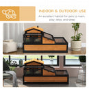 Yellow Wooden Tortoise House with Balcony and Roof