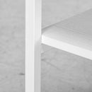 White 3-Tier Steel Printer Stand with Wheels