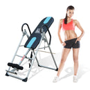 Black Foldable Gravity Inversion Table for Back Therapy and Home Fitness