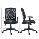Adjustable Black Home Office Chair - 97.5-106.5cm